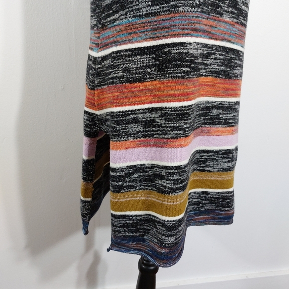 SOLD Anthropologie Maeve Rainbow Striped Knit Tunic Sweater Dress Size M - Picture 6 of 11